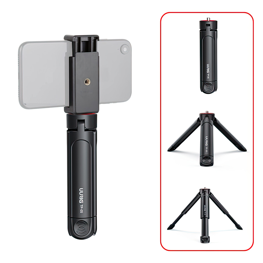 TRIPOD MINI KIÊM TAY CẦM QUAY VIDEO UURIG TP-05 - HÀNG NHẬP KHẨU