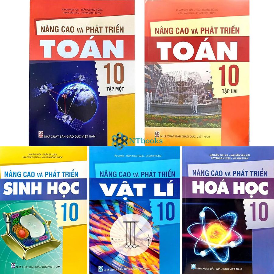 Combo 5 cuốn sách Nâng cao và phát triển Toán - Lí - Hóa - Sinh 10