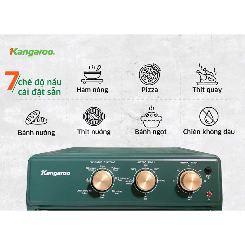 Lò chiên không dầu Kangaroo KG25AF2A 25 Lít - Hàng chính hãng