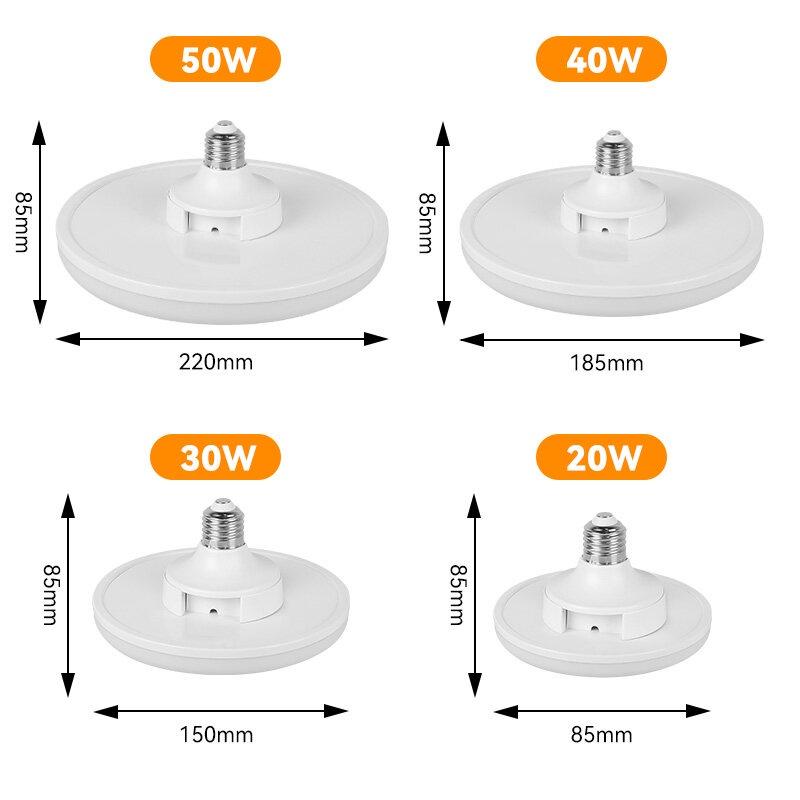Bóng đèn LED siêu sáng E27 Bóng đèn LED 220V Bóng đèn 20/30/40/50W Đèn UFO Ampoule Bombilla Đèn Led cho chiếu sáng phòng gia đình