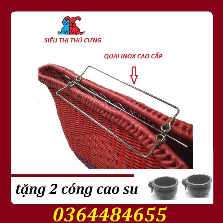 TÚI VẬN CHUYỂN GÀ-TÚI CÓ QUAI INOX -TẶNG 2 CÓNG CAO SU