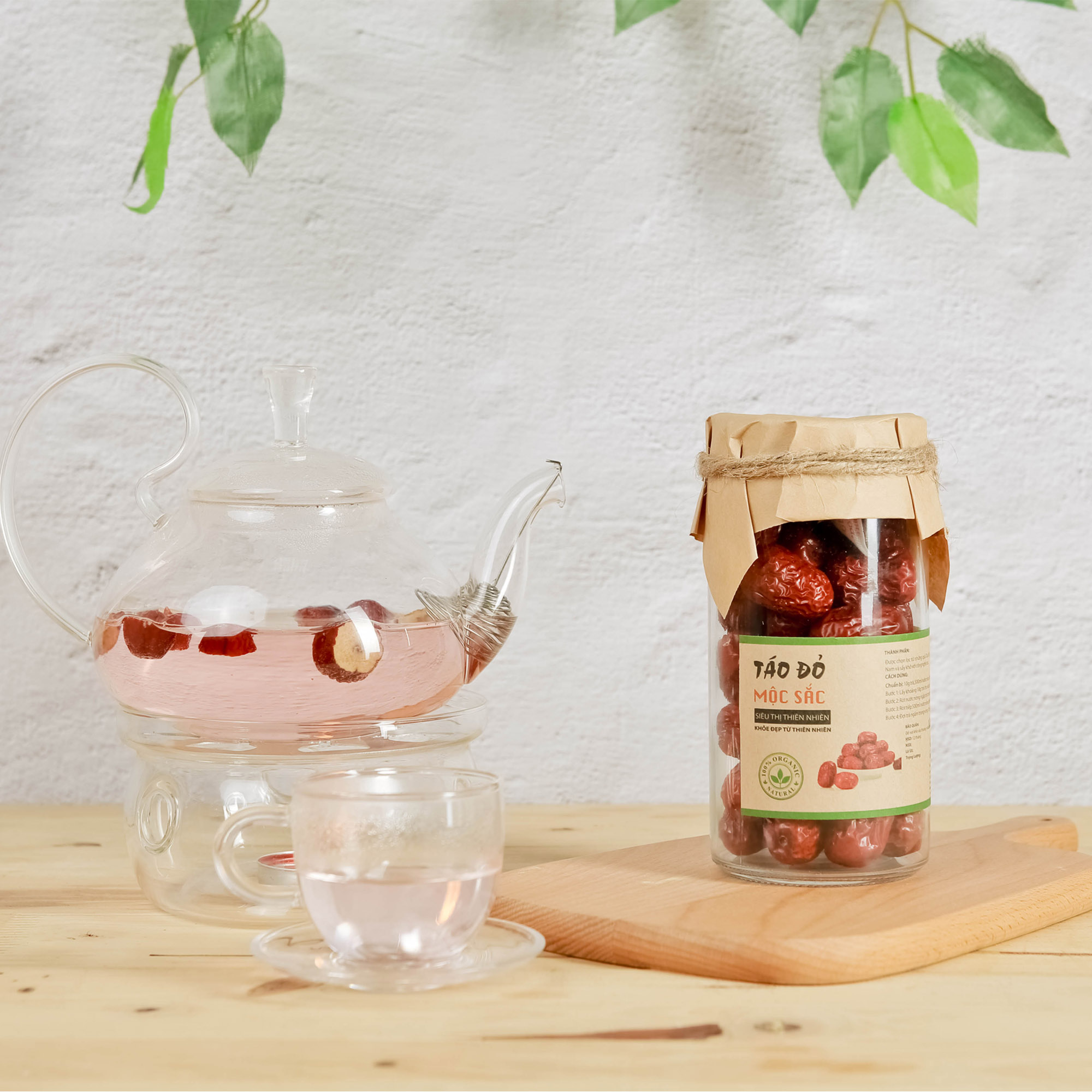 Combo Trà Táo Đỏ - Kỳ Tử - Long Nhãn Cao Cấp Lọ Thủy Tinh
