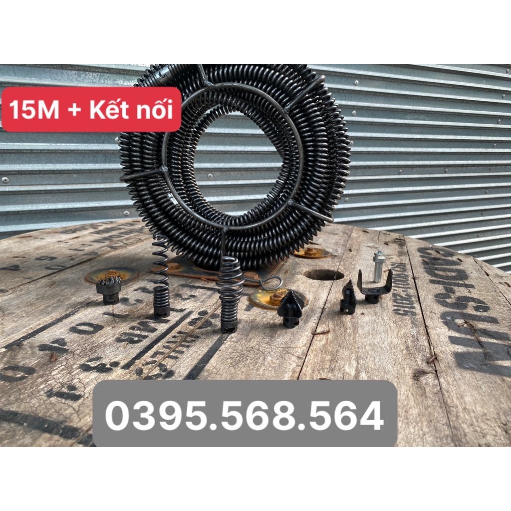 15M dây thông tắc nghẹt + 6 đầu thông+ Kết nối