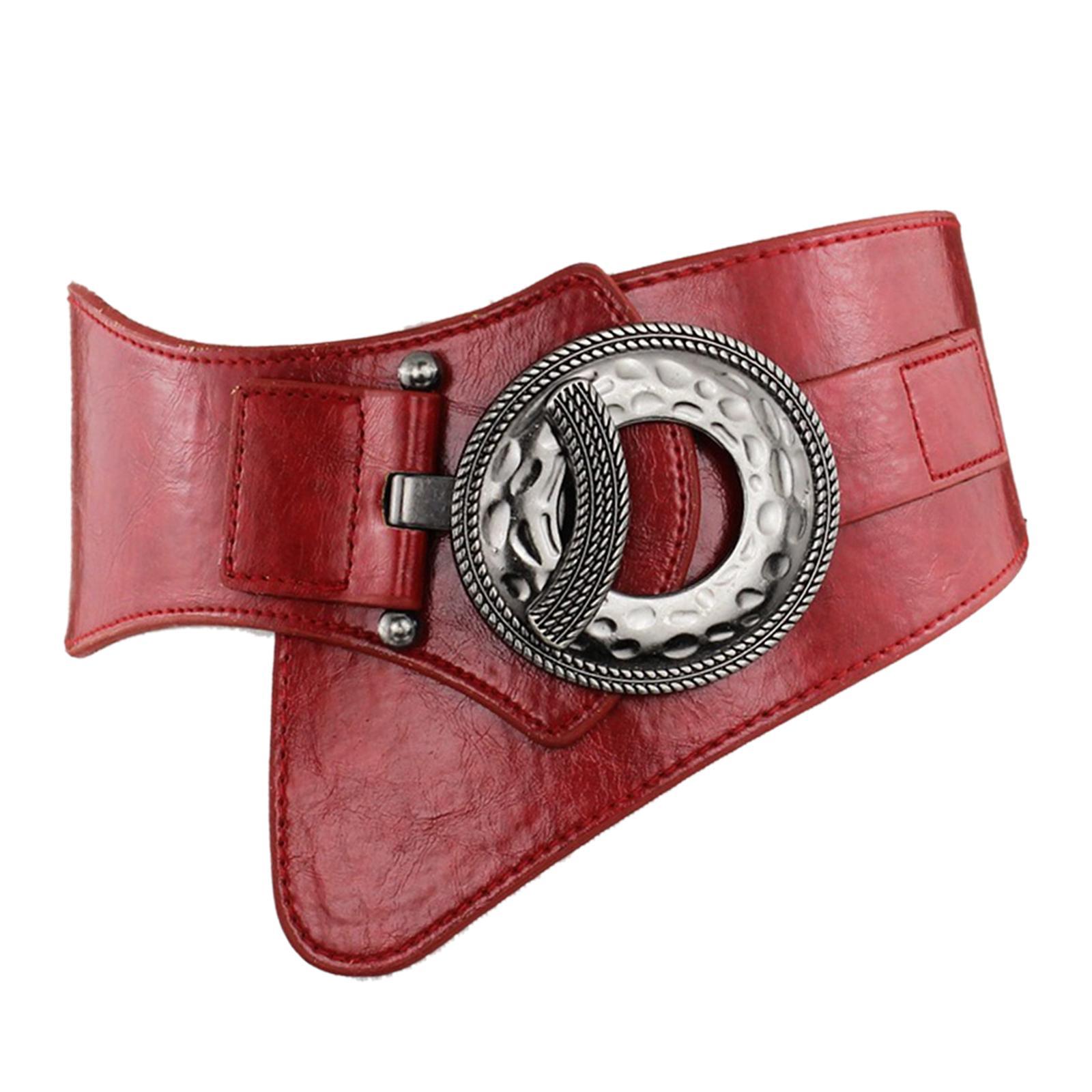 Women Waist Belt Wide PU Leather Elastic Cummerbunds for Wedding Skirt Girls