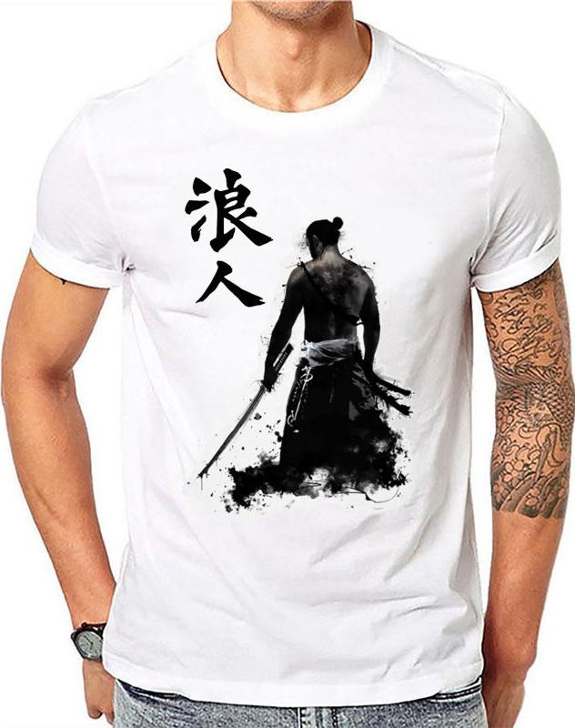 Áo Thun Nam Nữ Samurai Ronin Nhật Bản Phong Cách Cool Ngầu