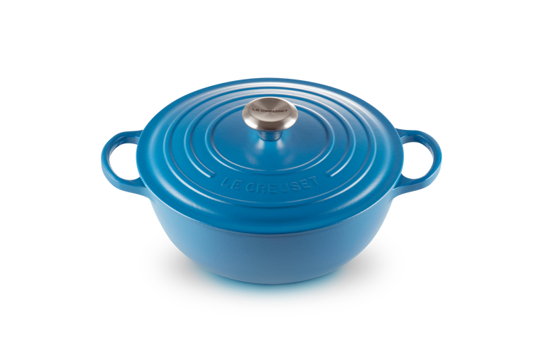 Nồi gang Le Creuset La Marmite,schwarzes Interieur 26cm Marseille Blau Hàng Chính Hãng