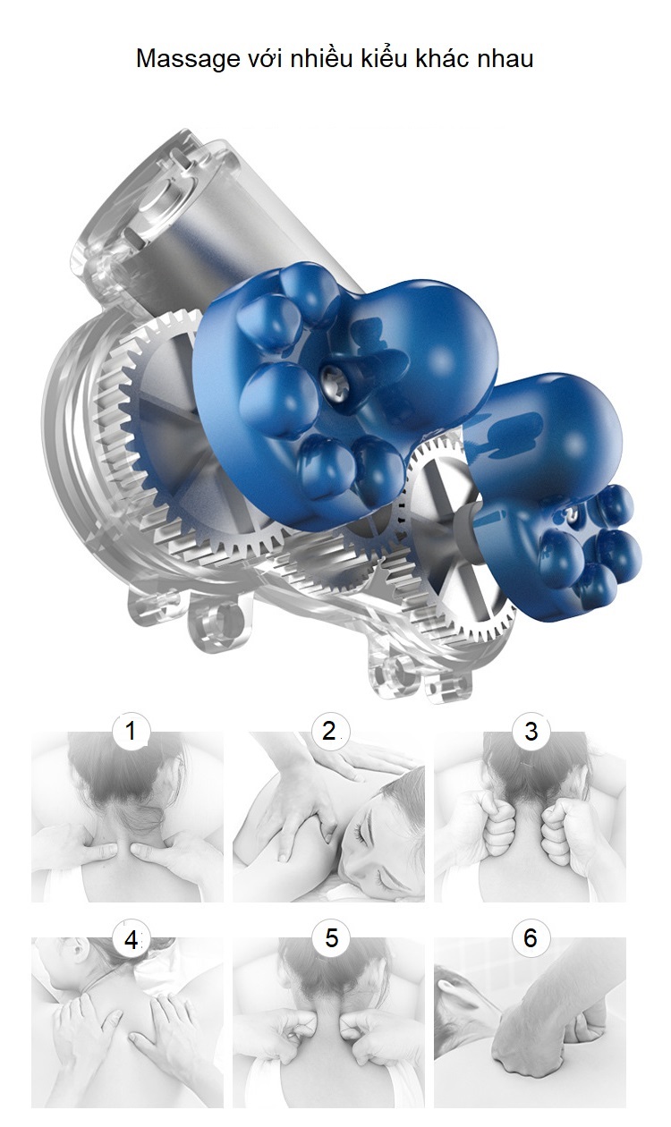 Máy masage cổ làm giảm đau, mỏi cao cấp Version2