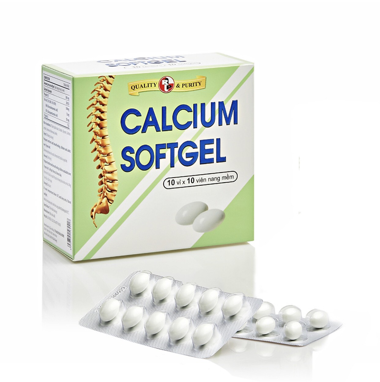 COMBO 2 HỘP TPCN bổ sung Calcium (canxi) và Vitamin D3- CALCIUM SOFTGEL – phòng ngừa loãng xương, giúp xương chắc khoẻ- hộp 100 viên TẶNG 1 HỘP