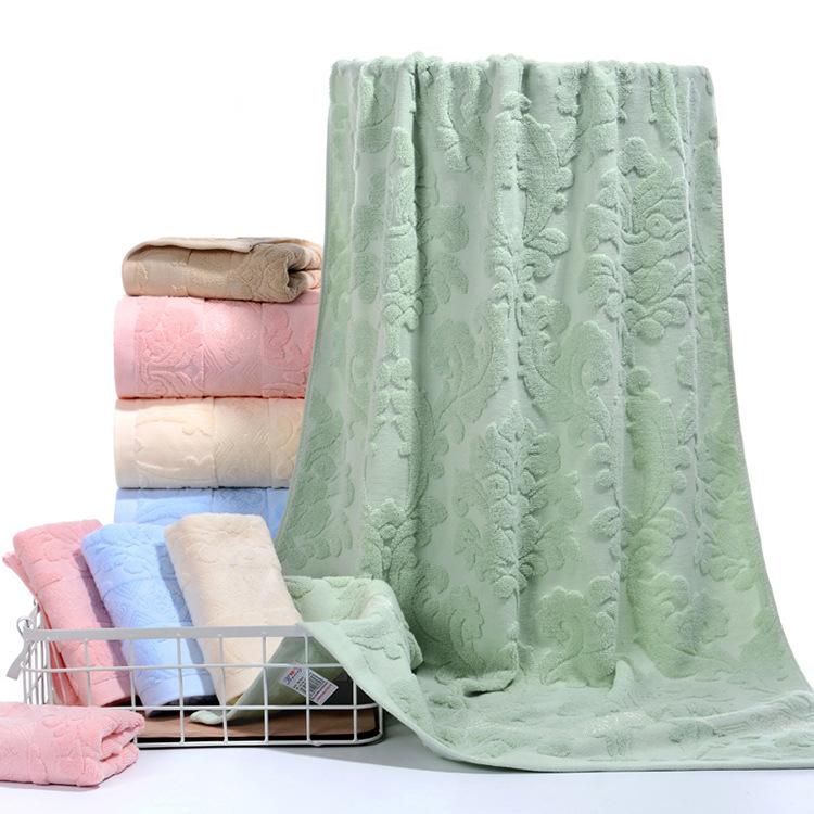 Set 3 Khăn siêu thấm chất liệu 100 cotton,1 khăn tắm lớn 70x140 + 2 khăn mặt 34x75-203