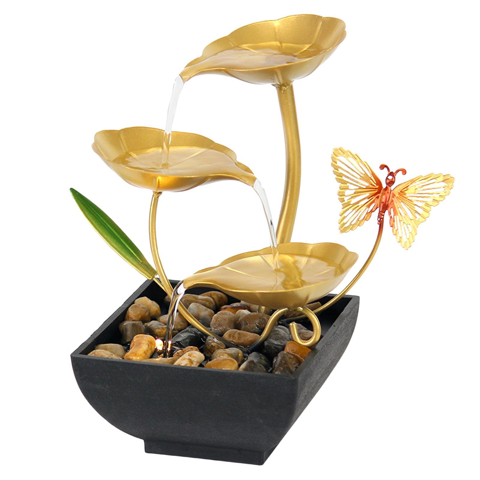 Small Tabletop Fountain USB Water Feature for Home Feng Shui Decoration Gift