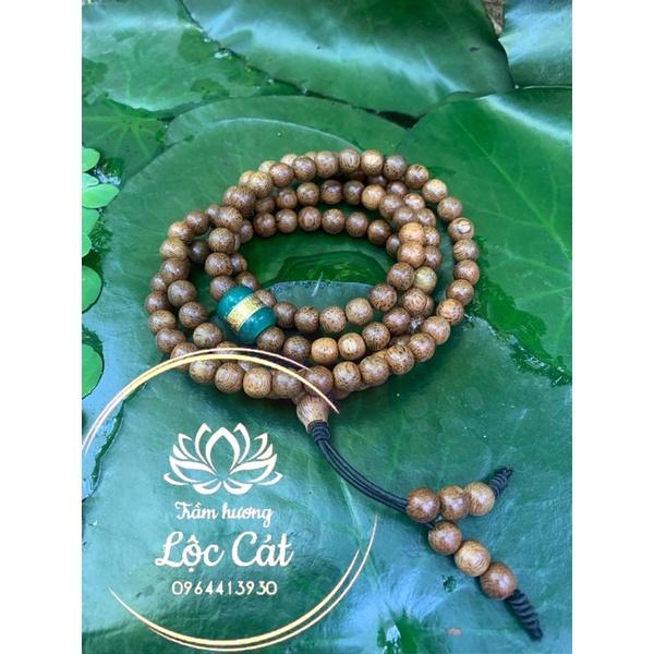 Vòng tay trầm hương thơm dịu nhẹ mix ngọc lu thống may măn bình an | Đỏ| Xanh| Trắng | size 6-8li nam nữ