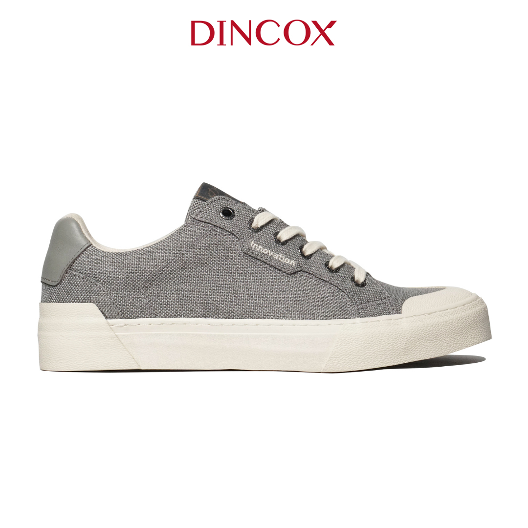 Giày Vải Sneaker Canvas Đế Bằng Nam DC30 Light Grey Dincox
