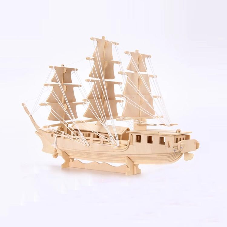 Đồ chơi lắp ráp gỗ 3D Mô hình Thuyền Buồm gỗ Sailing Boat