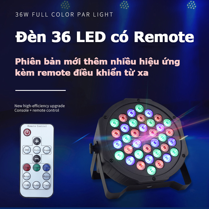 Đèn led sân khấu Flat Par Light 36 Led cảm ứng âm thanh