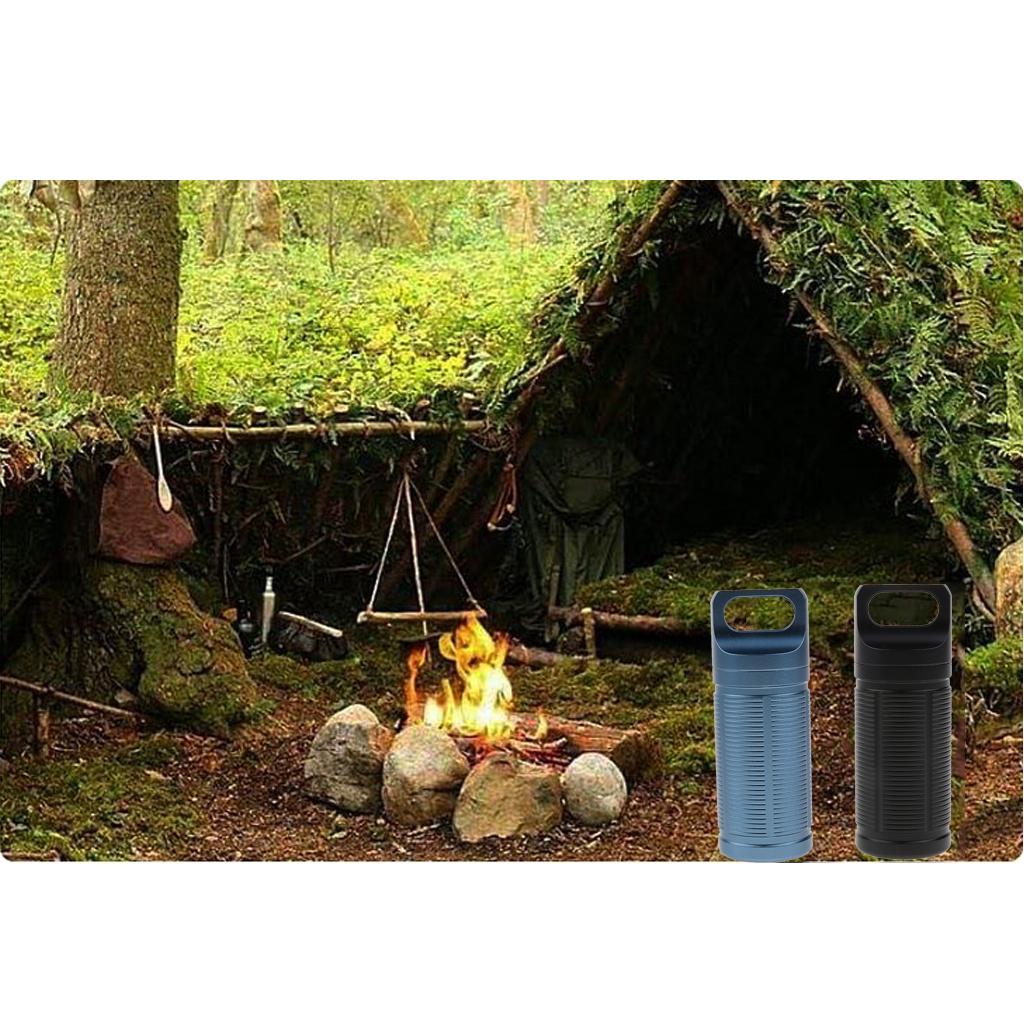 2PCS Titanium Outdoor Travel Waterproof Pill Case Box Bottle