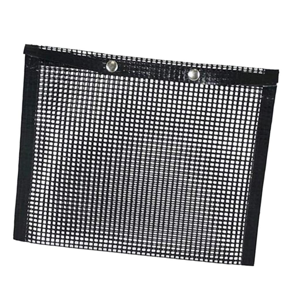 2pcs Heat Resistance BBQ Grill Mesh Bag Non-stick Mesh Grilling Bag Black S & M