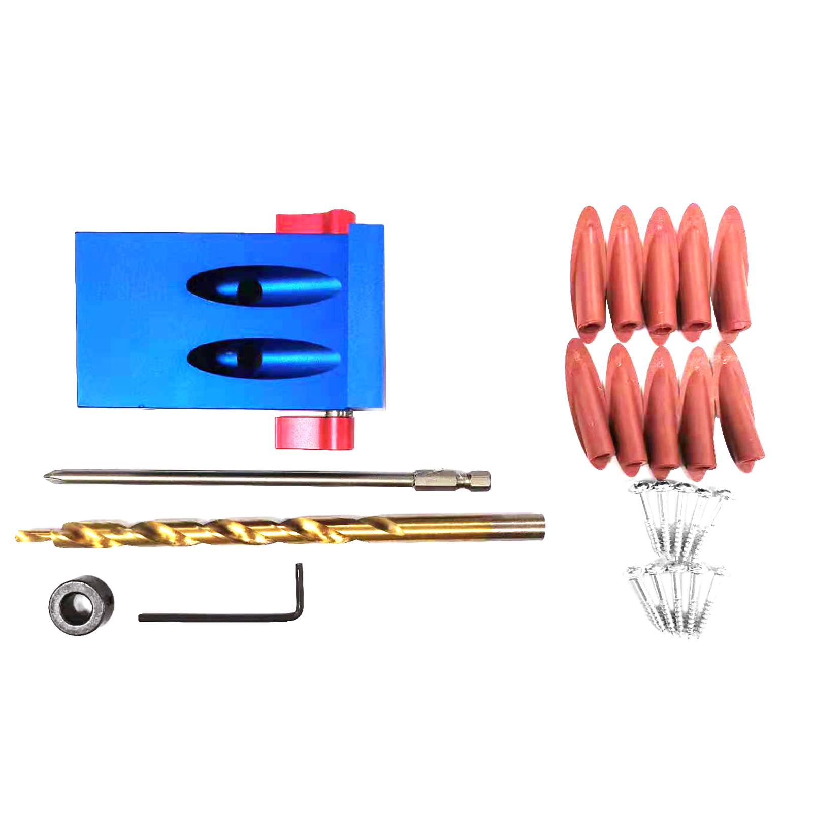 Pocket Hole Jig Kit System Wood Working Joinery Tool Set with Step Drill Bit Mini