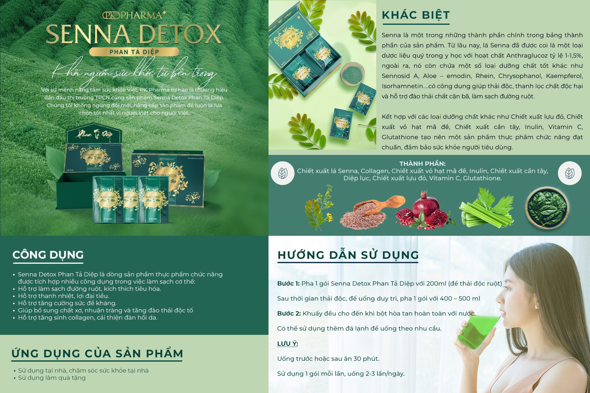 ]- Thải Độc Dạ Dày Phan Tả Diệp- Senna Detox- Pk Pharma-Dr Laicr
