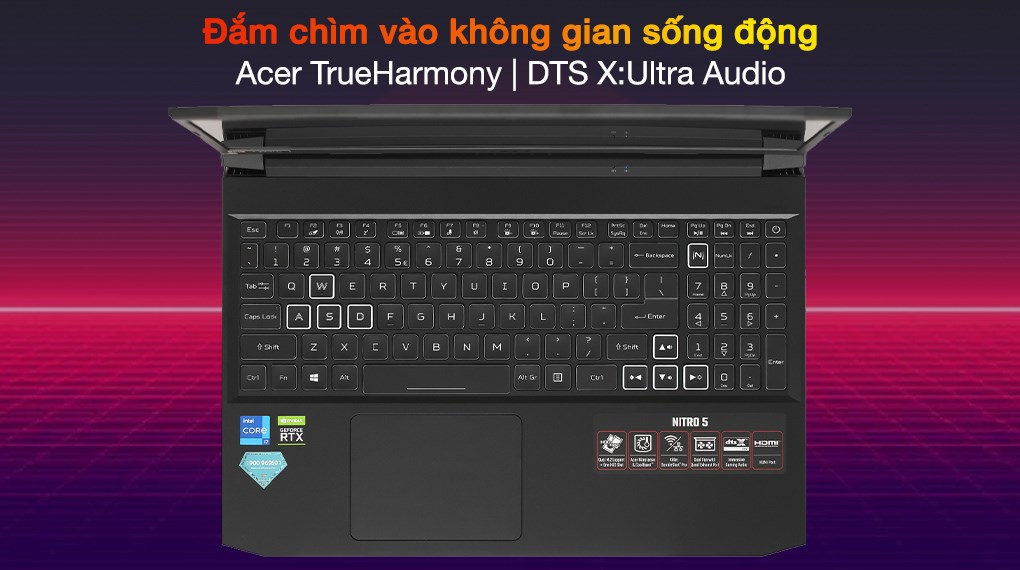 Acer Nitro AN515 57 720A i7 11800H/8GB/512GB/4GB RTX3050Ti/15.6"F/144Hz/Win11//Đen - Hàng chính hãng