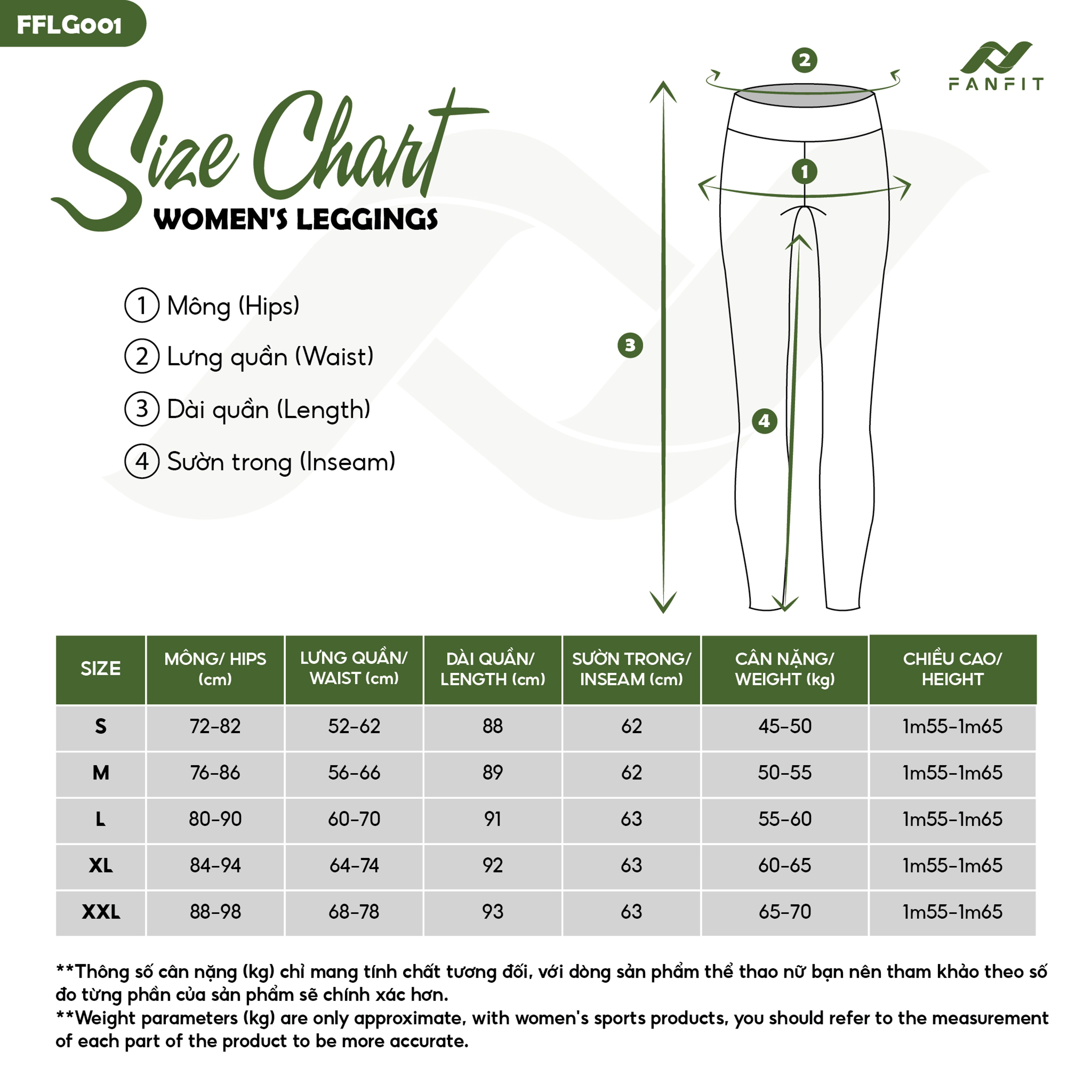 Quần legging thể thao tập Gym Yoga Pilates FANFIT FFLG001 - Không đường may nhạy cảm, lưng cao, ôm sát tôn dáng