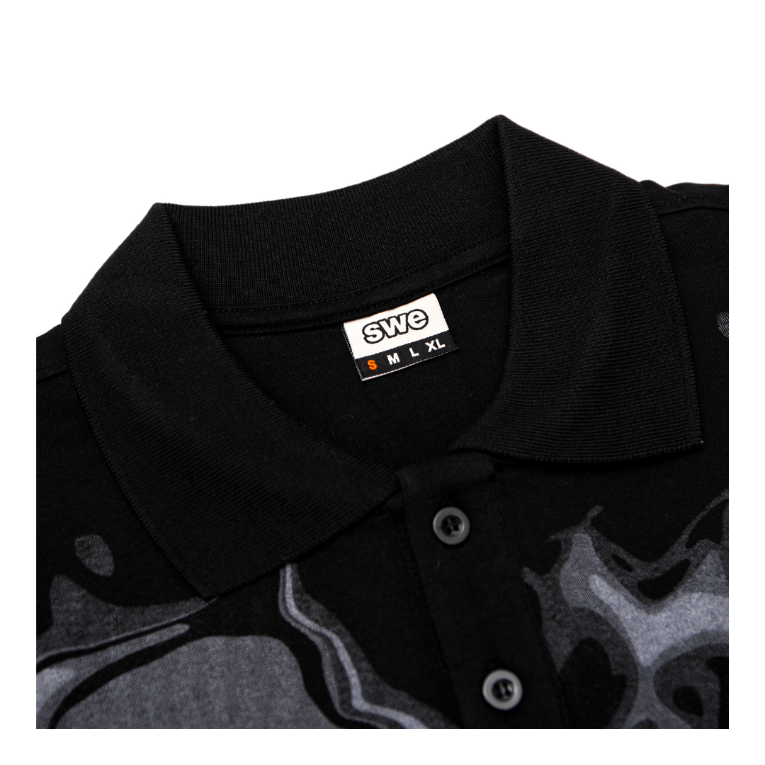 SWE - Áo polo nam nữ LIQUID POLO  in hình tay ngắn form rộng thời trang chính hãng