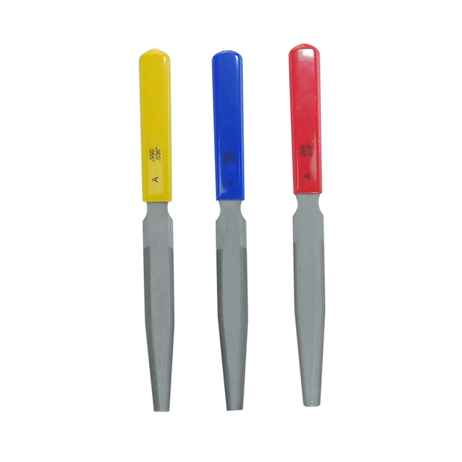3 Pieces Guitar Nut files Guitar Fret Crowning files for Ukulele Violin Bass