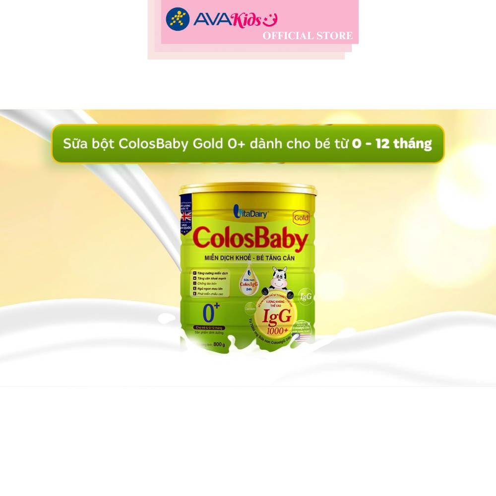 Sữa bột ColosBaby Gold 0+ (sữa non) hương vani 800g (0 - 12 tháng) - Hàng chính hãng