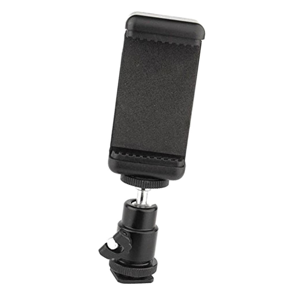 Phone Clip Holder + Ball Head Hot Shoe Adapter Mount For Nikon DSLR Camera