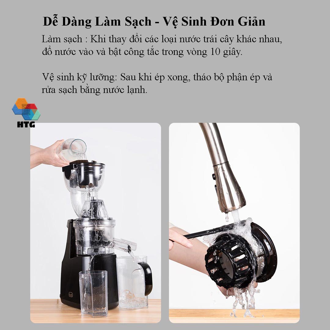 Máy ép chậm trái cây, hoa quả, rau củ BUD - JE220 - 18MOO Hàng Chính Hãng