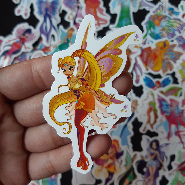 Bộ Sticker dán cao cấp chủ đề WINX CÔNG CHÚA PHÉP THUẬT - Dùng dán Xe, dán mũ bảo hiểm, dán Laptop