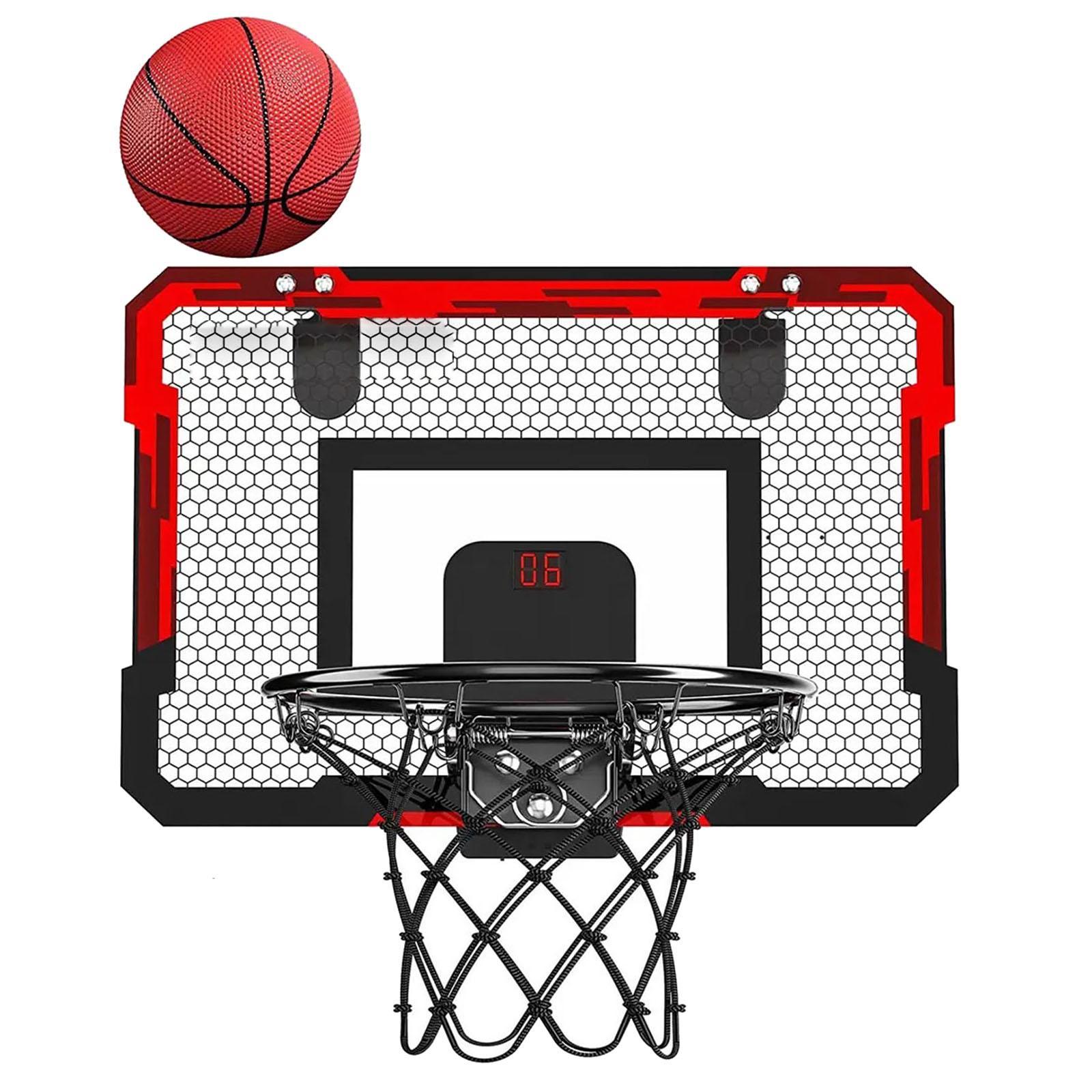 Mini Basketball Hoop Set Wall Mounted Portable Toy Door Game for Kids Adults