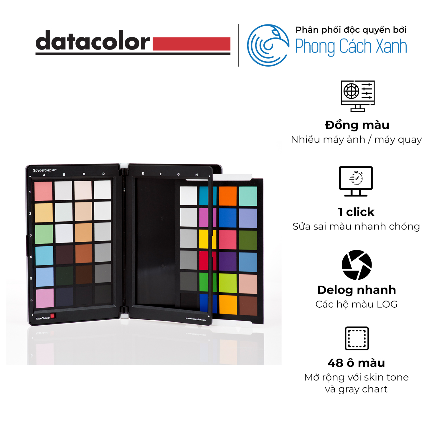 Cân màu cảm biến máy ảnh/máy quay Datacolor SpyderCHECKR - Hàng Chính Hãng