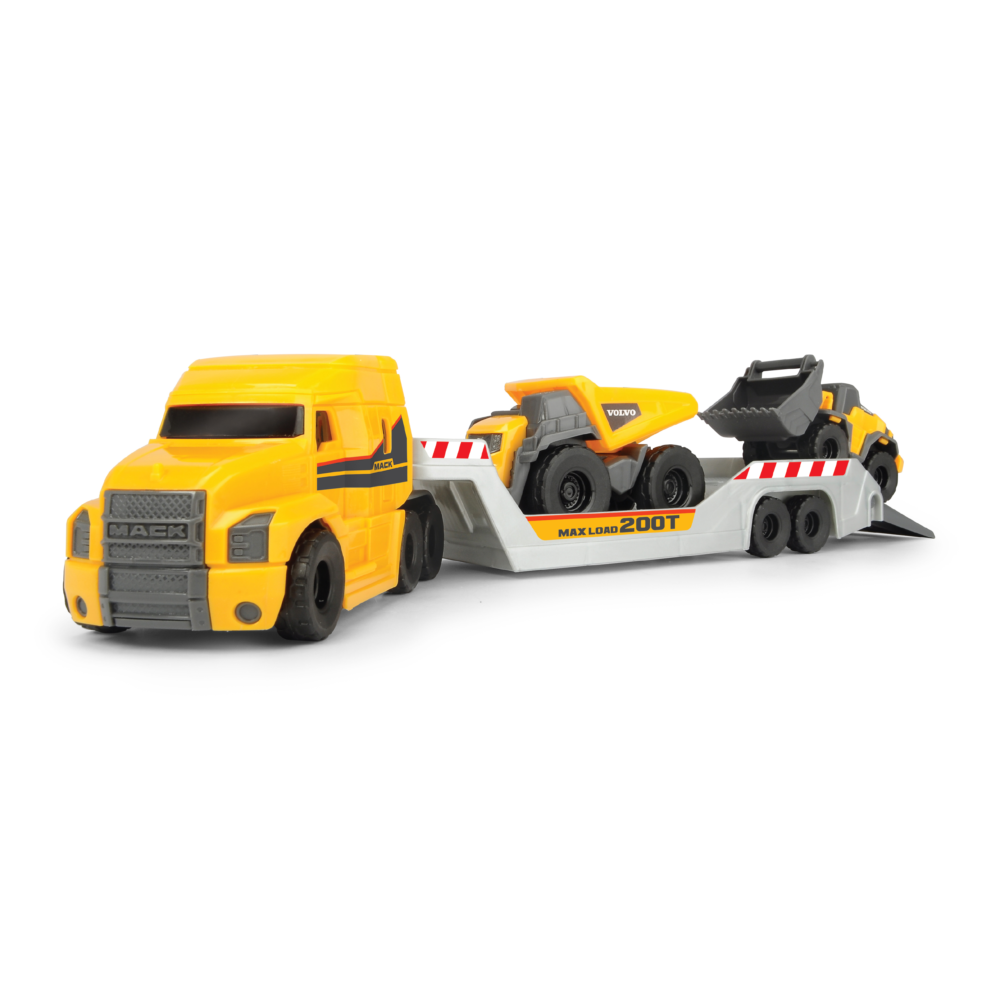 Bộ Đồ Chơi Xe Xây Dựng Dành Cho Bé Yêu DICKIE TOYS Mack/Volvo Micro Builder Truck 203725005 - Đồ Chơi Đức Chính Hãng