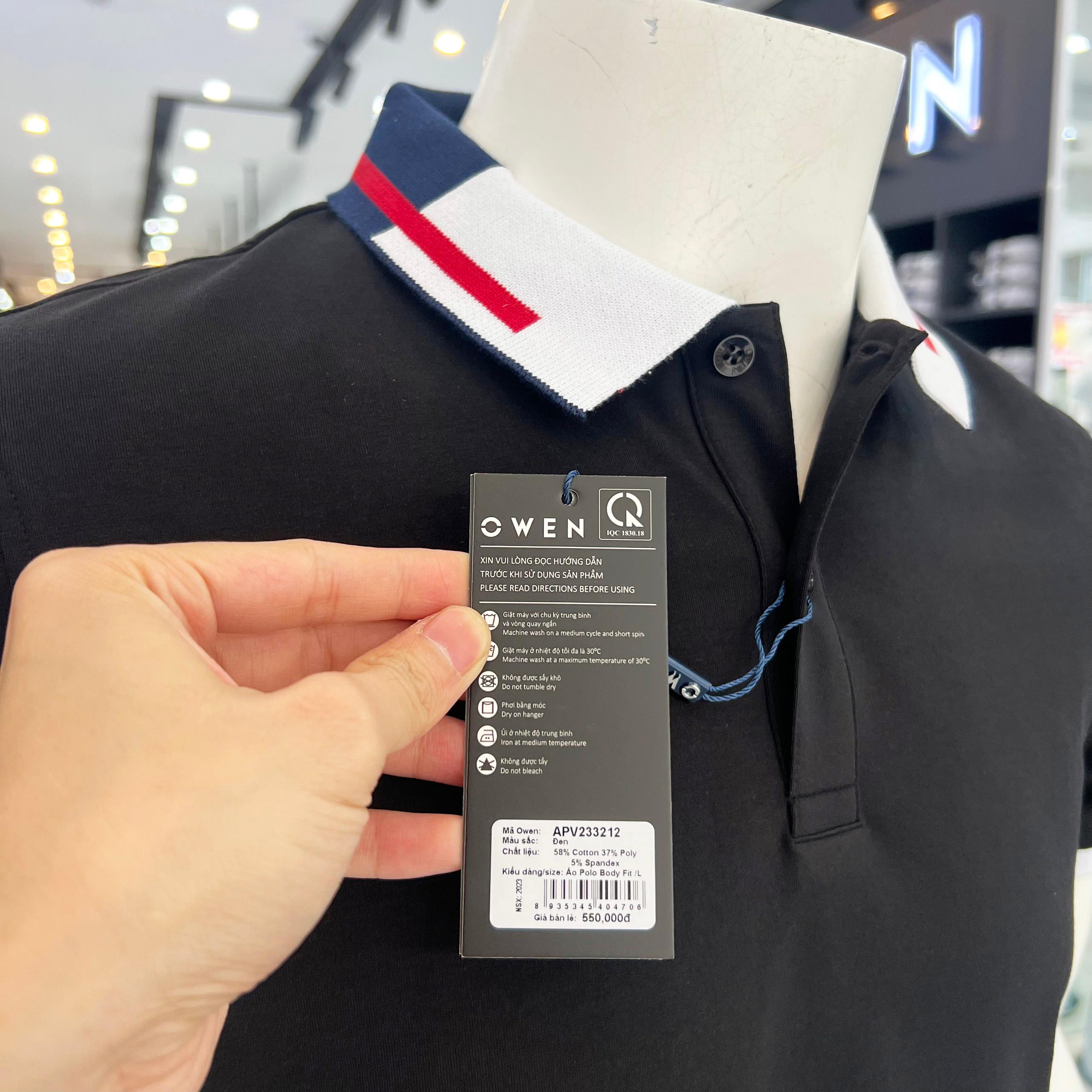 Áo Polo nam Owen cao cấp sợi cotton thoáng mát thấm hút mồ hôi APV233212