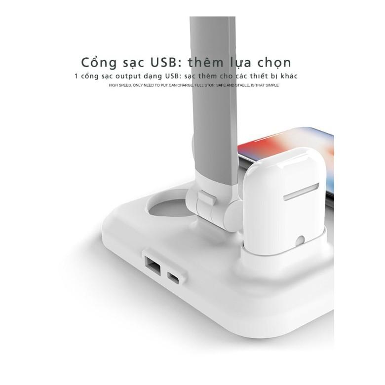 Đèn bàn X1 cao cấp kiêm đế sạc đa năng – 4IN1 APPLE MATE - Gia dụng SG