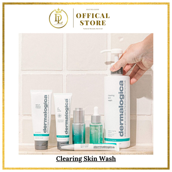 Sửa rửa mặt dạng gel tạo bọt sạch sâu, kềm dầu ngừa mụn dành cho da dầu mụn, da hỗ hợp thiên dầu Dermalogica Clearing Skin Wash 250ml/ 500ml