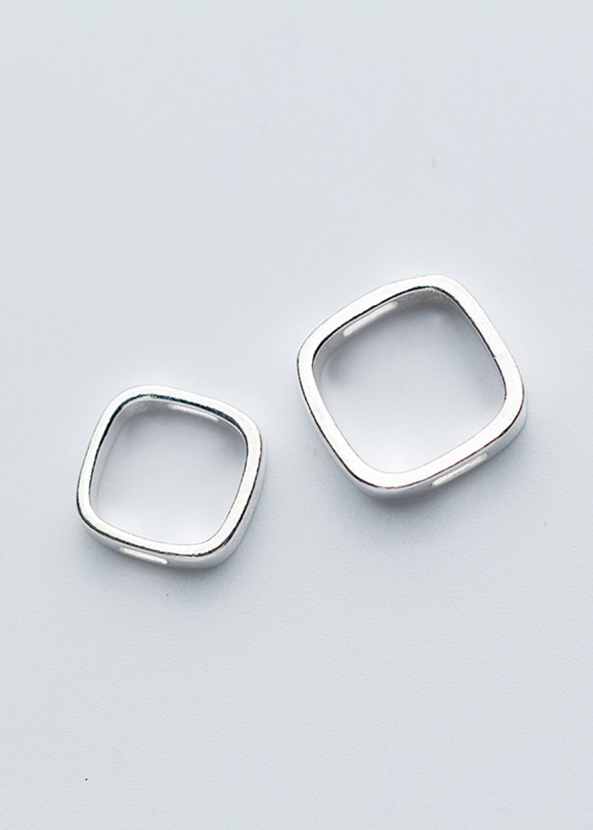 Combo charm bạc hình vuông lồng hạt xỏ ngang - Ngọc Quý Gemstones