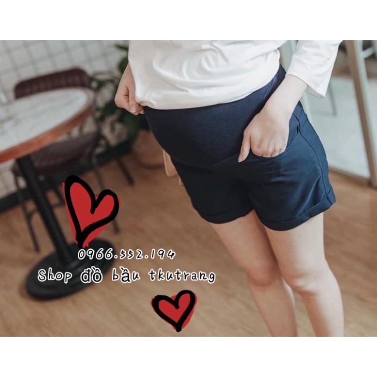 (Xả Lỗ Xin Đánh Giá) Quần Sooc bầu UMI Hàn quốc from rộng thoải mái