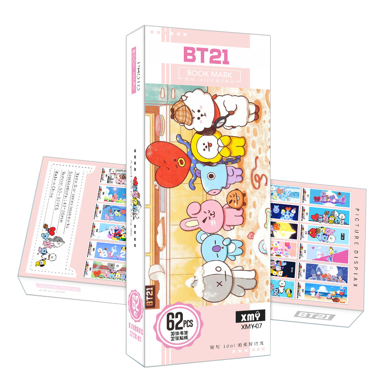 Bookmark BT21 BTS 62pcs mới