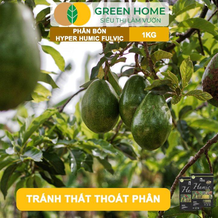 Phân Bón Humic Fulvic GreenHome, Gói 1Kg, Cải Tạo Đất, Kích Thích Ra Rễ, Tăng Hấp Thụ Phân Bón