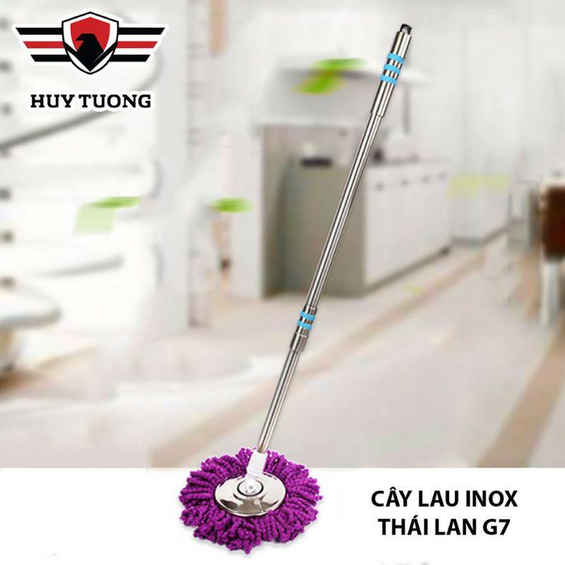 Bộ chổi lau nhà mâm inox xoay 360 độ hàng đẹp(video tự quay)