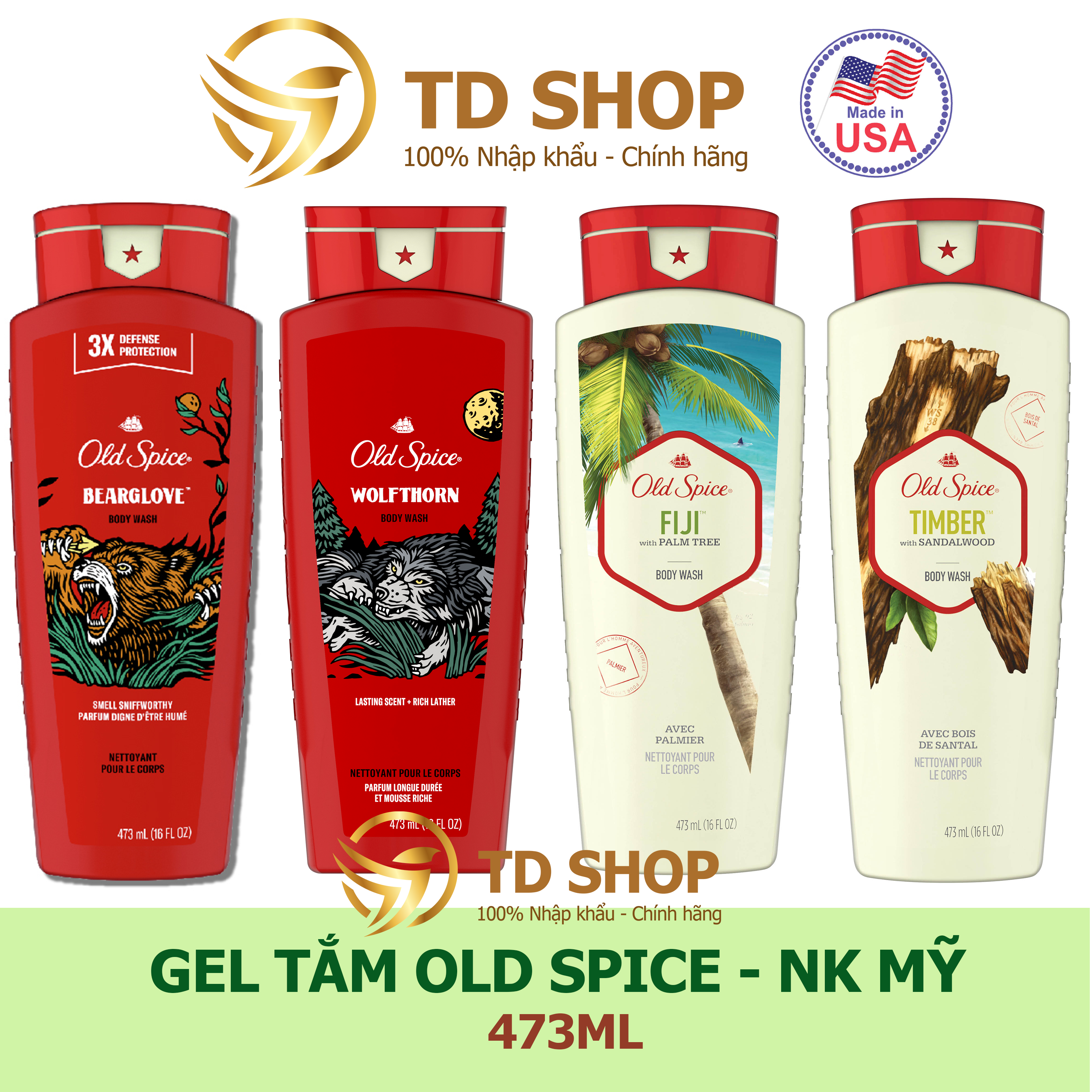 Sữa tắm Old Spice Body Wash chai 473ml