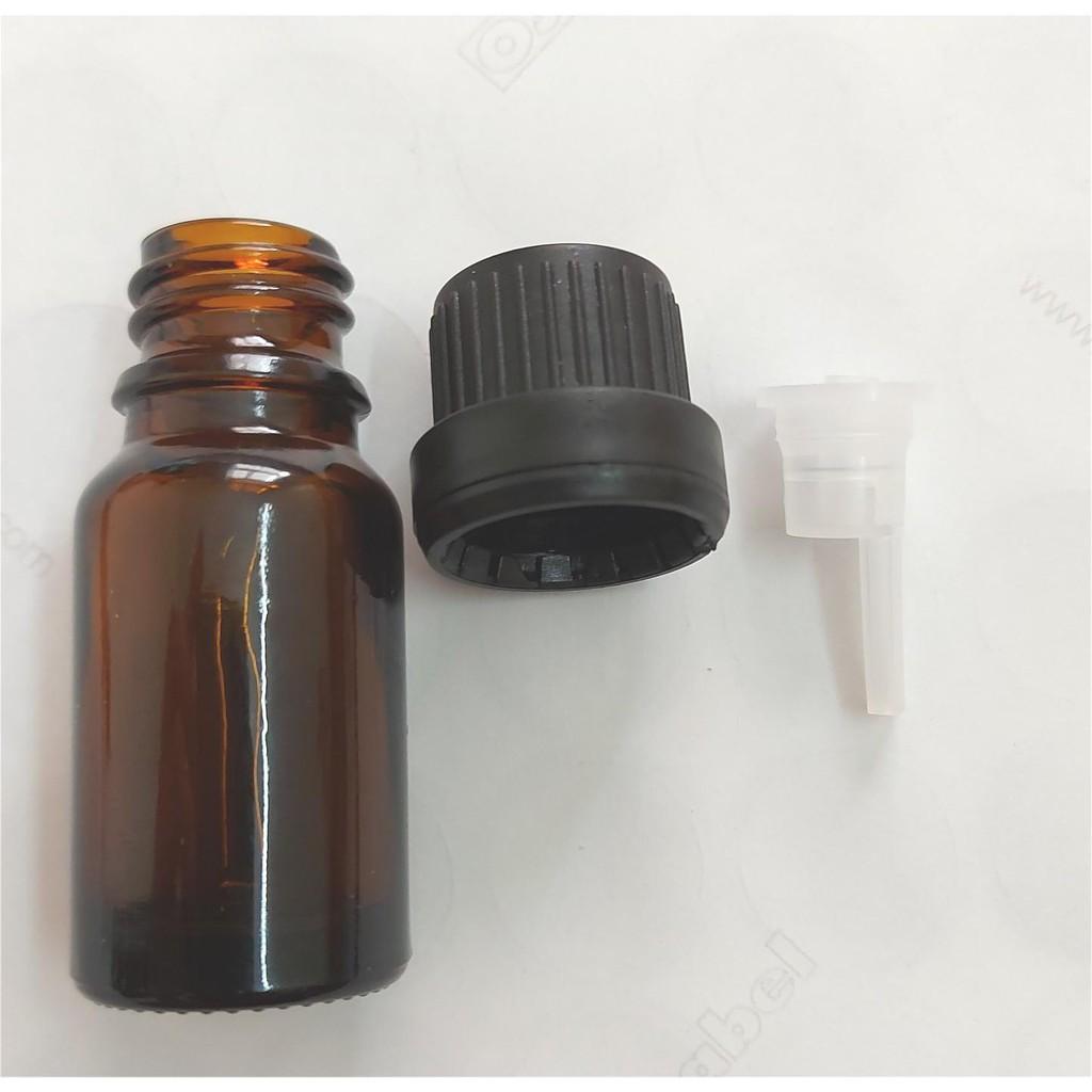 Nắp chai tinh dầu màu đen siêu bền, nắp chai nâu chiết tinh dầu 10ml 30ml 50ml 100ml