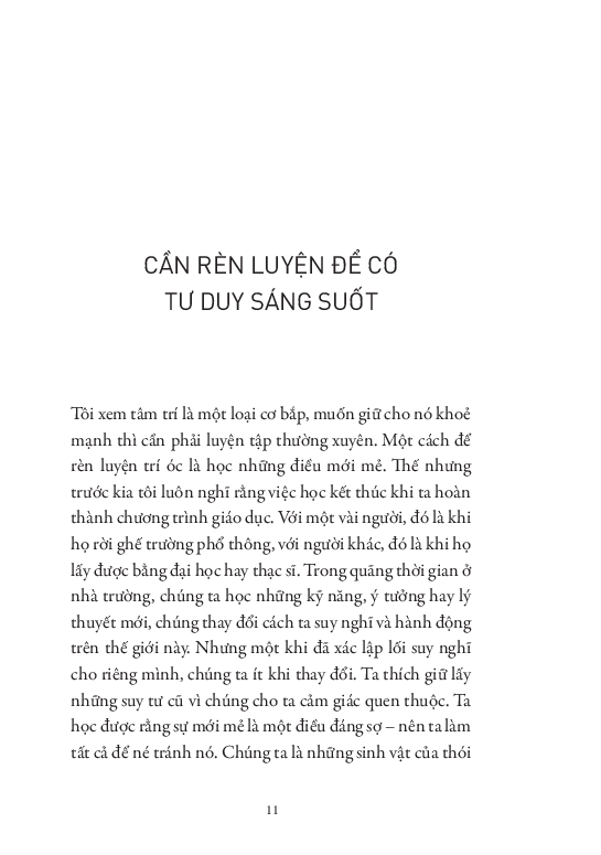 Cách tư duy mạch lạc