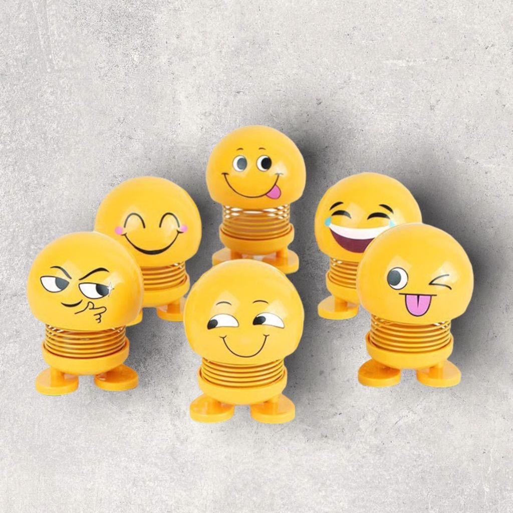 Thú nhún emoji lò xo ô tô biểu cảm 8 gương mặt, mẫu ngẫu nhiên SHUSHI