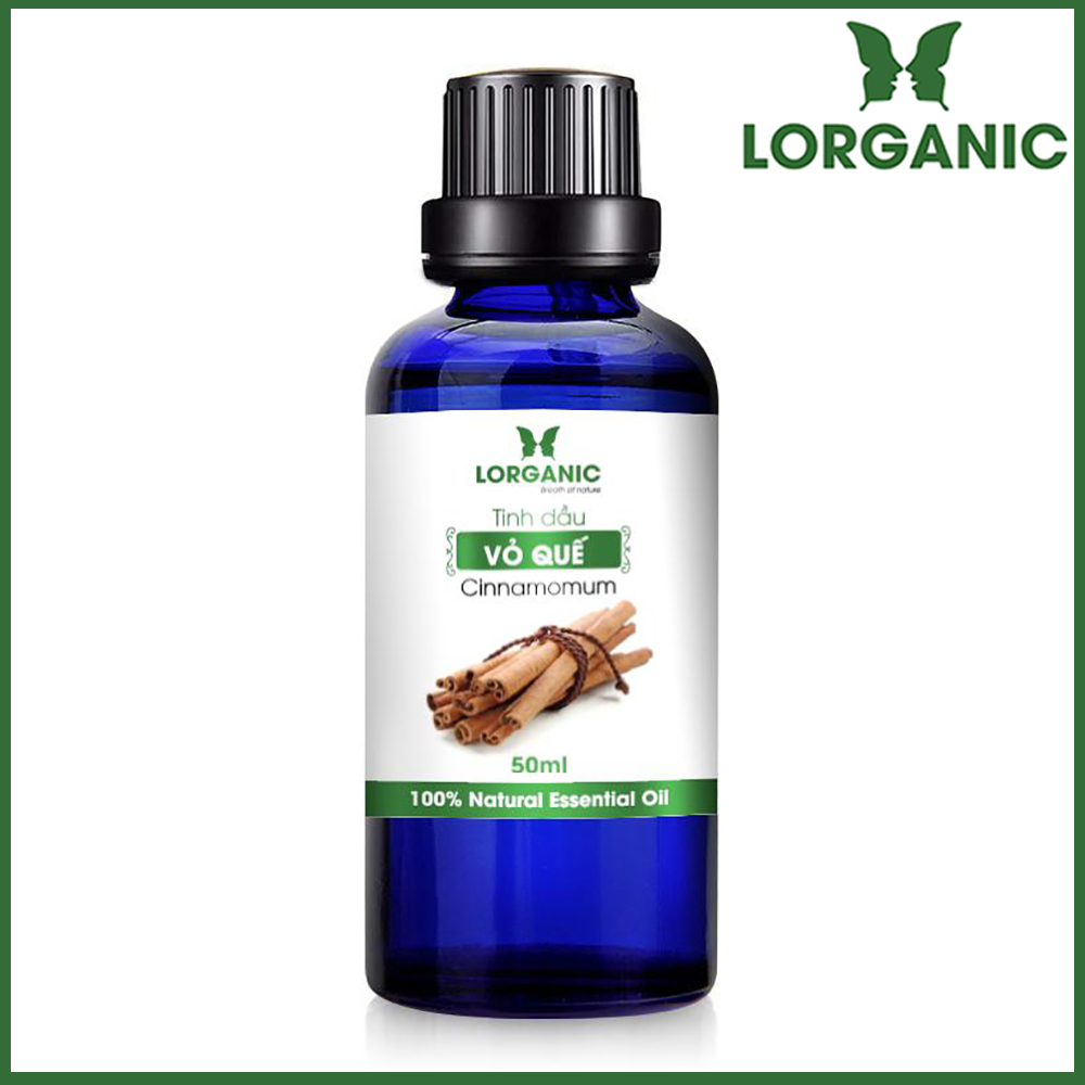 Combo Tinh Dầu Sả Chanh Lorganic + Quế Lorganic (50ml / Chai)