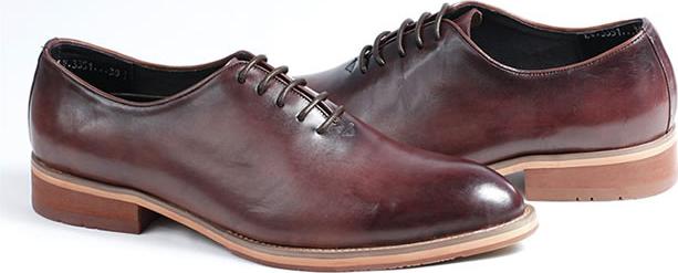 Giày da nam buộc dây kiểu Oxford cổ điển chà mũi giày hàng thương hiệu GOG BD3351