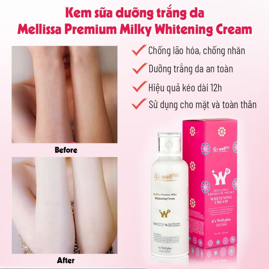 Kem Sữa Trắng Da It's Well Plus Mellissa Premium Milky Whitening Cream