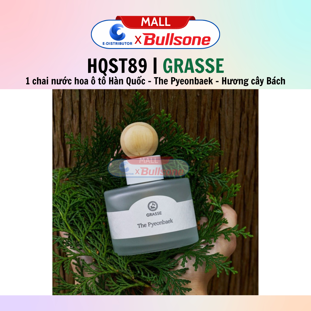 Nước hoa ô tô Bullsone Grasse The Pyeonbaek (Cypress- 1 Chai/Hộp) / Peach Fuzz (2 Chai/Hộp) - Dung Tích 105mL - Hàng chính hãng