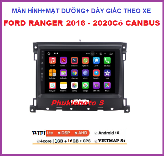 BỘ Màn hình DVD androi cho xe ô tô FORD RANGER 2016-2020,đầu dvd giá rẻ, màn androi đa chức năng.